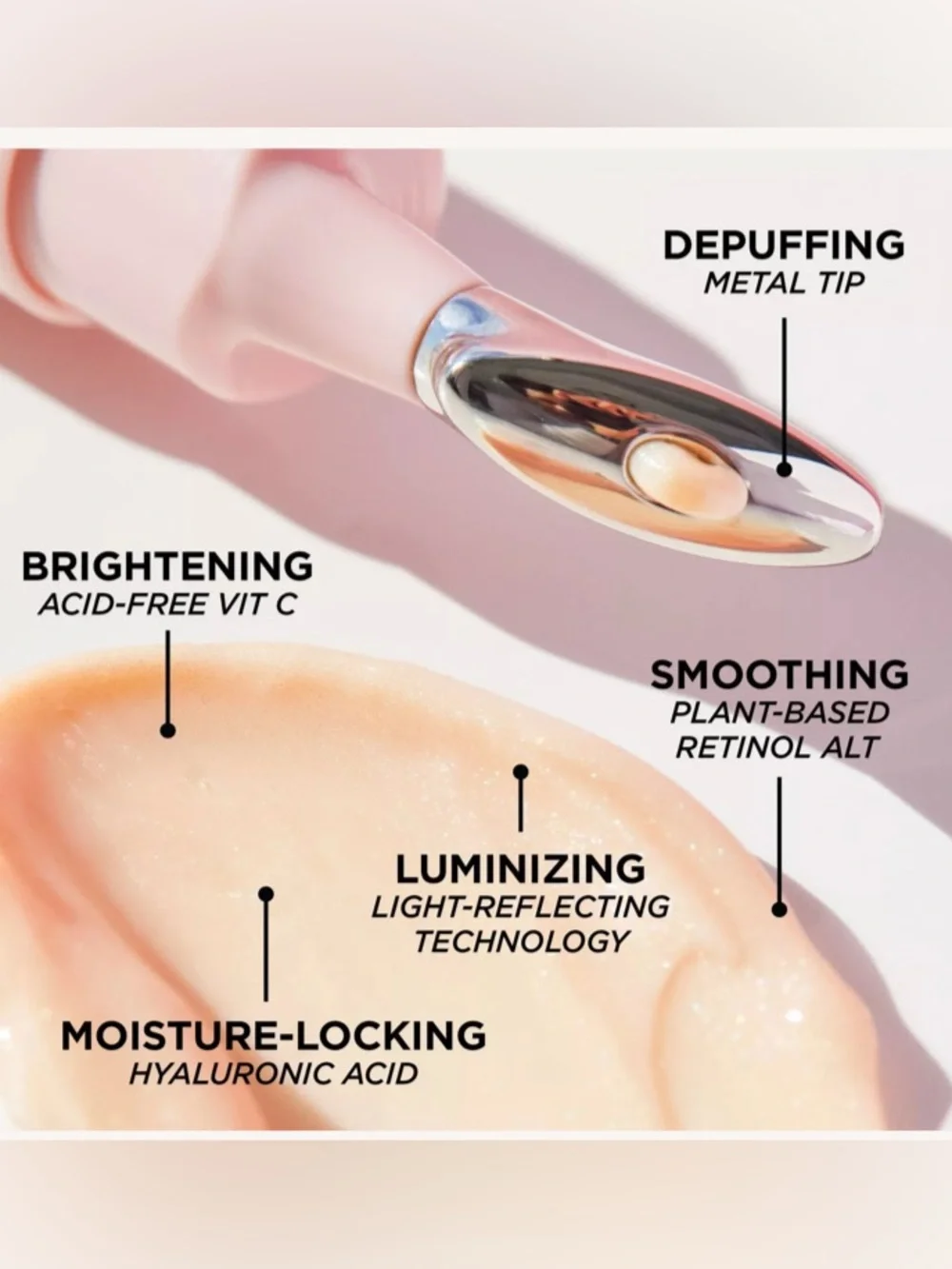Authentic Beautybio The Eyelighter Concentrate Serum & Depuffing Tool 15 ml